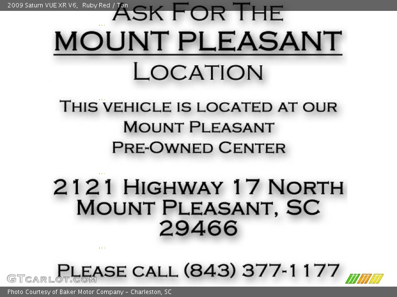 Ruby Red / Tan 2009 Saturn VUE XR V6