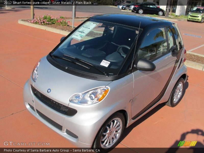 Silver Metallic / Plain Black 2012 Smart fortwo pure coupe