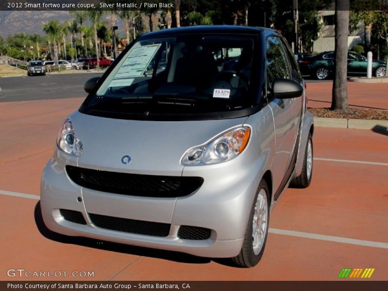 Silver Metallic / Plain Black 2012 Smart fortwo pure coupe