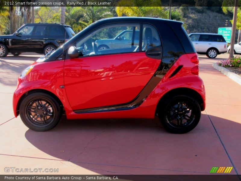 Rally Red / Black Leather 2012 Smart fortwo passion coupe