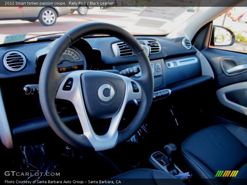 Rally Red / Black Leather 2012 Smart fortwo passion coupe