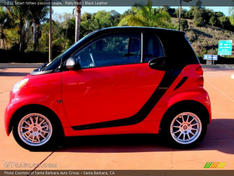 Rally Red / Black Leather 2012 Smart fortwo passion coupe