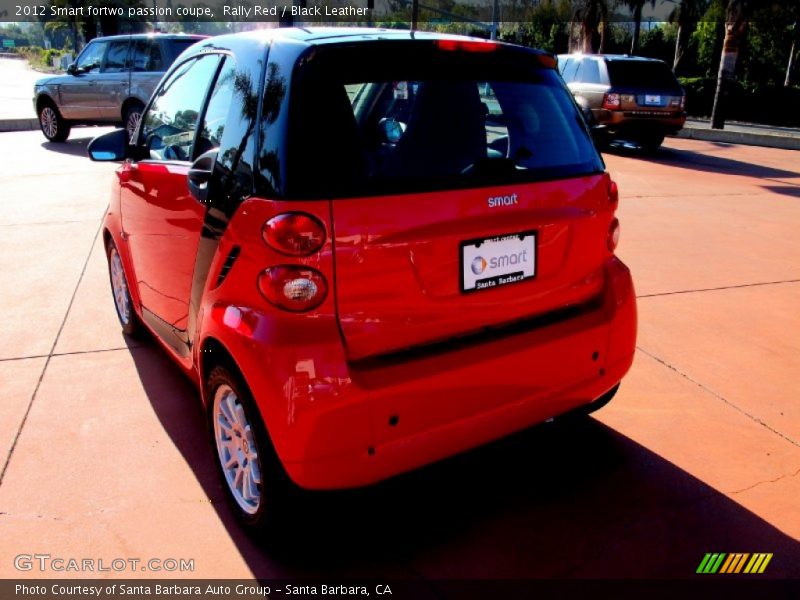 Rally Red / Black Leather 2012 Smart fortwo passion coupe