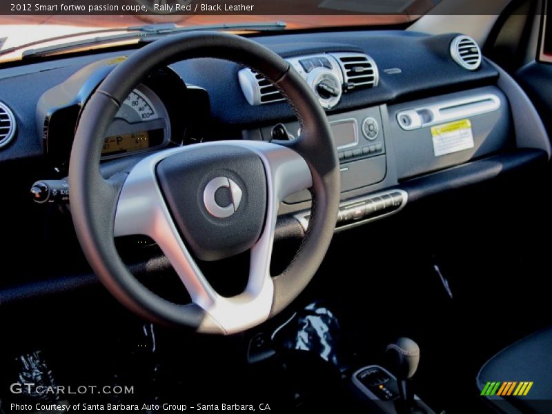Rally Red / Black Leather 2012 Smart fortwo passion coupe