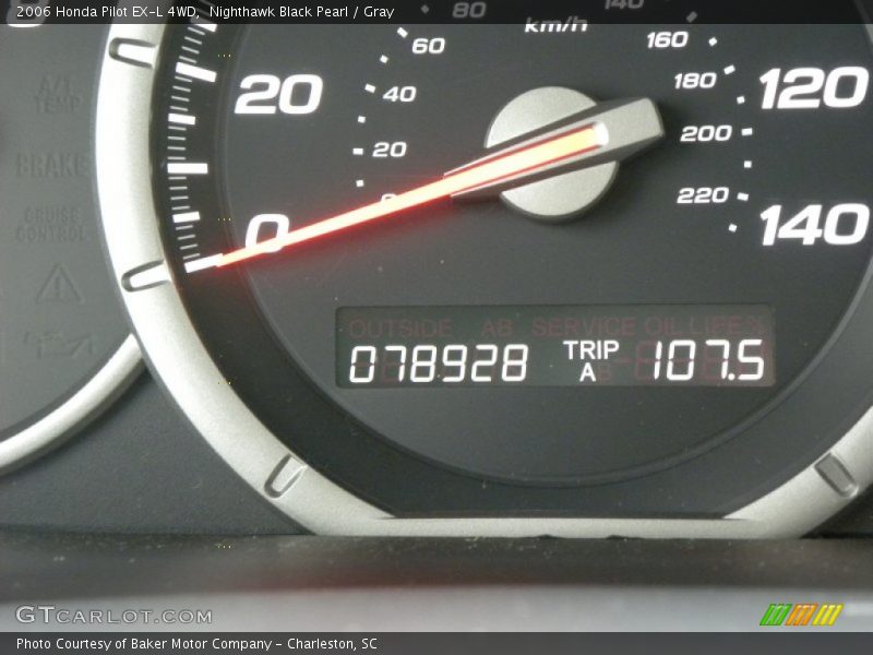 Nighthawk Black Pearl / Gray 2006 Honda Pilot EX-L 4WD
