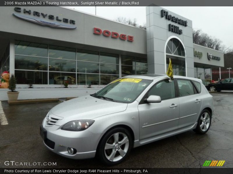 Sunlight Silver Metallic / Black/Red 2006 Mazda MAZDA3 s Touring Hatchback