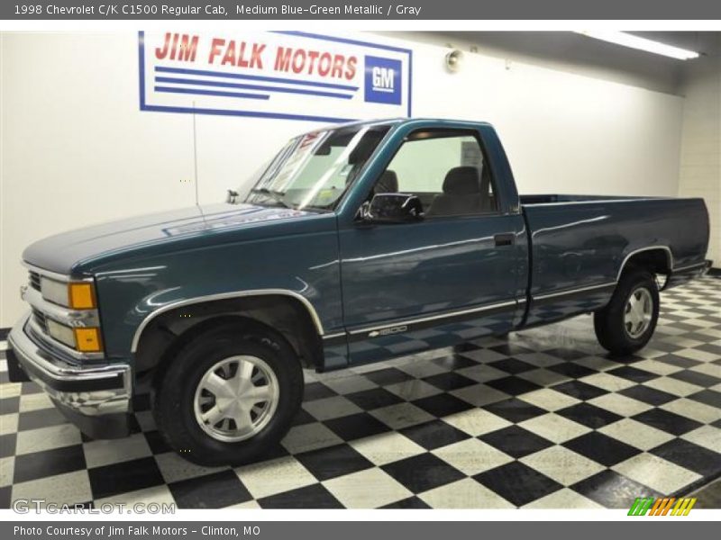Medium Blue-Green Metallic / Gray 1998 Chevrolet C/K C1500 Regular Cab