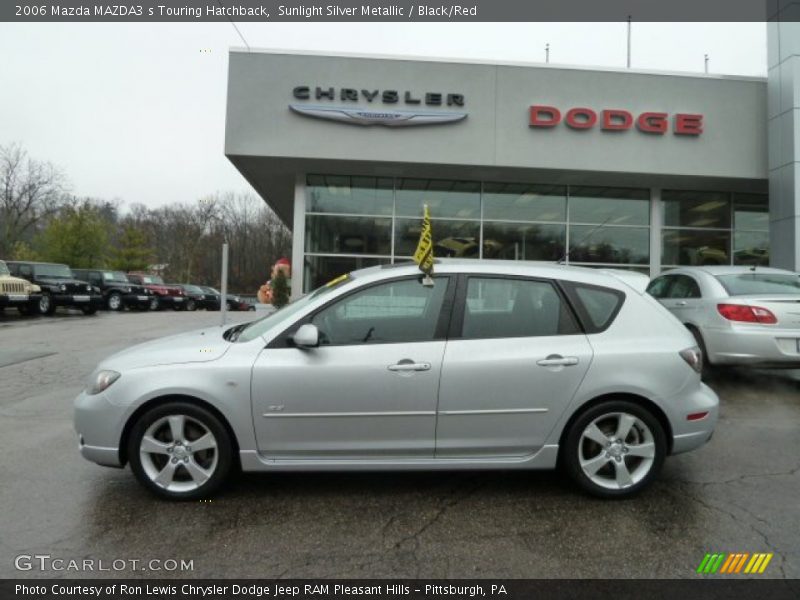 Sunlight Silver Metallic / Black/Red 2006 Mazda MAZDA3 s Touring Hatchback