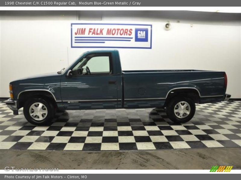 Medium Blue-Green Metallic / Gray 1998 Chevrolet C/K C1500 Regular Cab