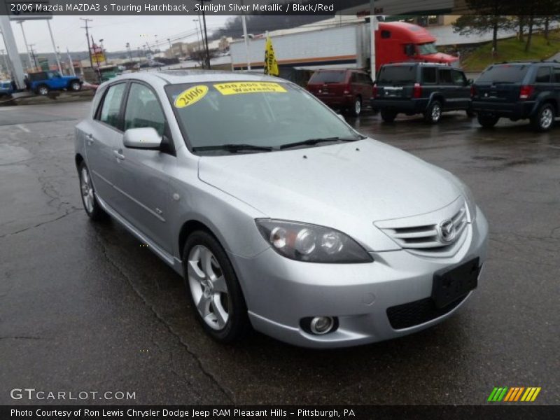 Sunlight Silver Metallic / Black/Red 2006 Mazda MAZDA3 s Touring Hatchback