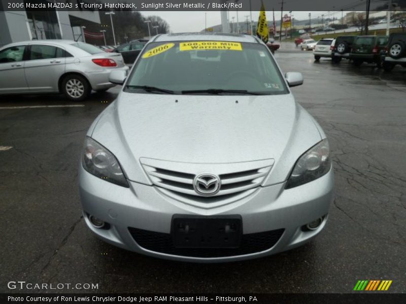 Sunlight Silver Metallic / Black/Red 2006 Mazda MAZDA3 s Touring Hatchback