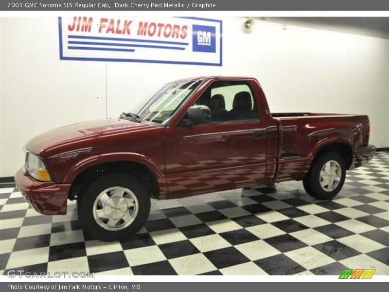 Dark Cherry Red Metallic / Graphite 2003 GMC Sonoma SLS Regular Cab