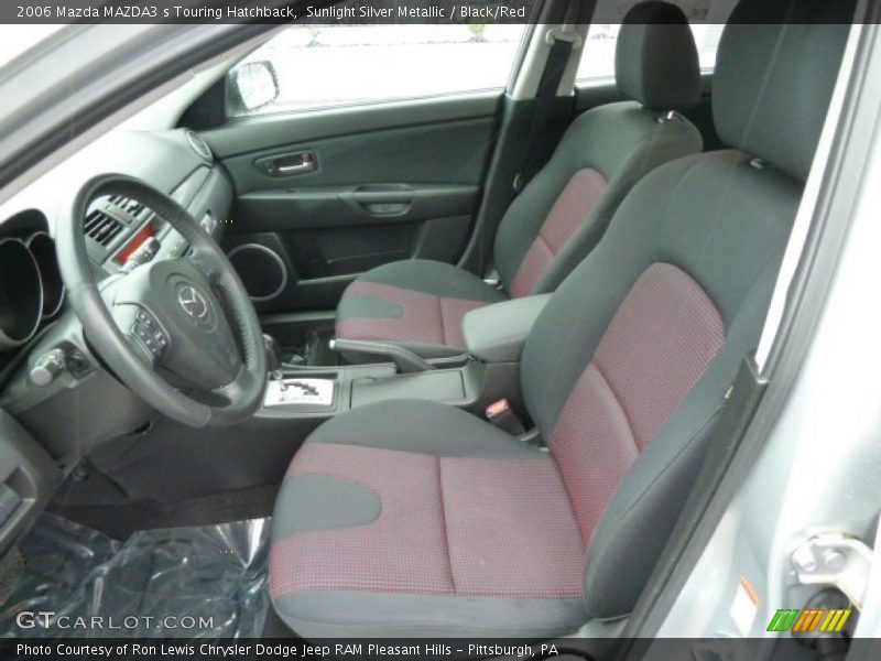 Sunlight Silver Metallic / Black/Red 2006 Mazda MAZDA3 s Touring Hatchback