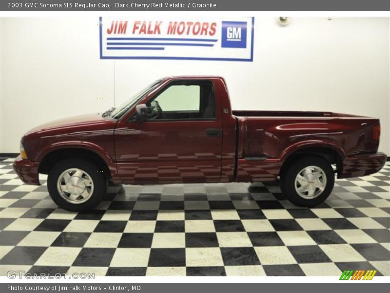 Dark Cherry Red Metallic / Graphite 2003 GMC Sonoma SLS Regular Cab