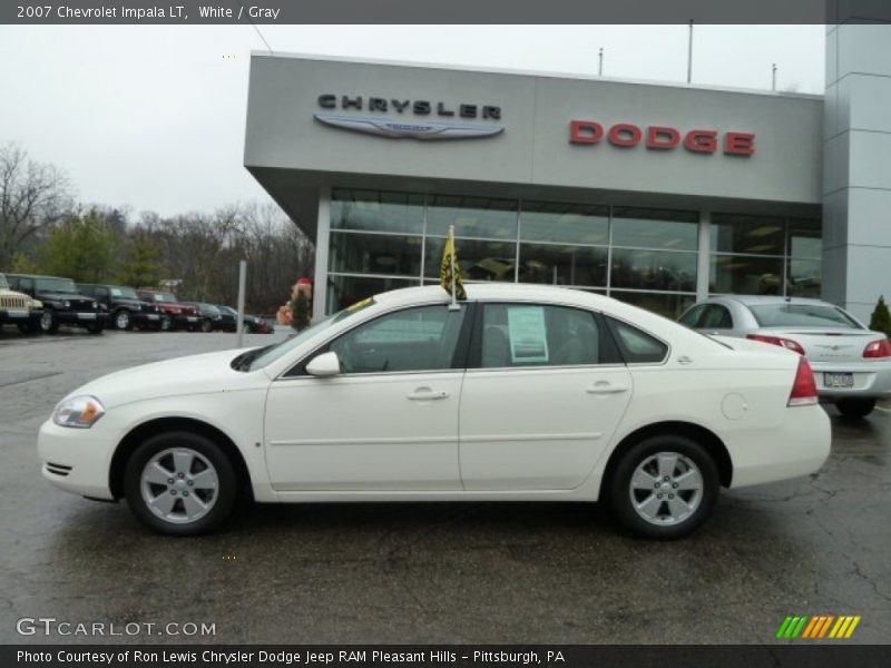 White / Gray 2007 Chevrolet Impala LT