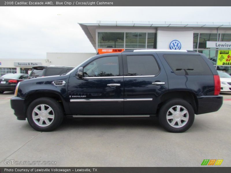 Blue Chip / Cocoa/Light Cashmere 2008 Cadillac Escalade AWD
