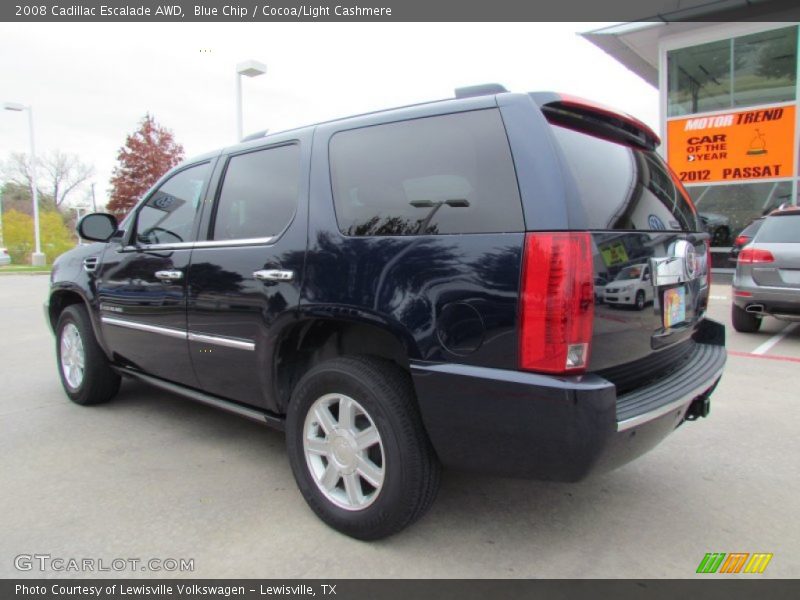 Blue Chip / Cocoa/Light Cashmere 2008 Cadillac Escalade AWD