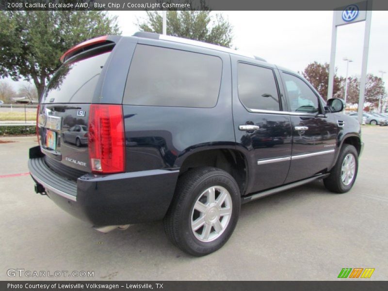 Blue Chip / Cocoa/Light Cashmere 2008 Cadillac Escalade AWD
