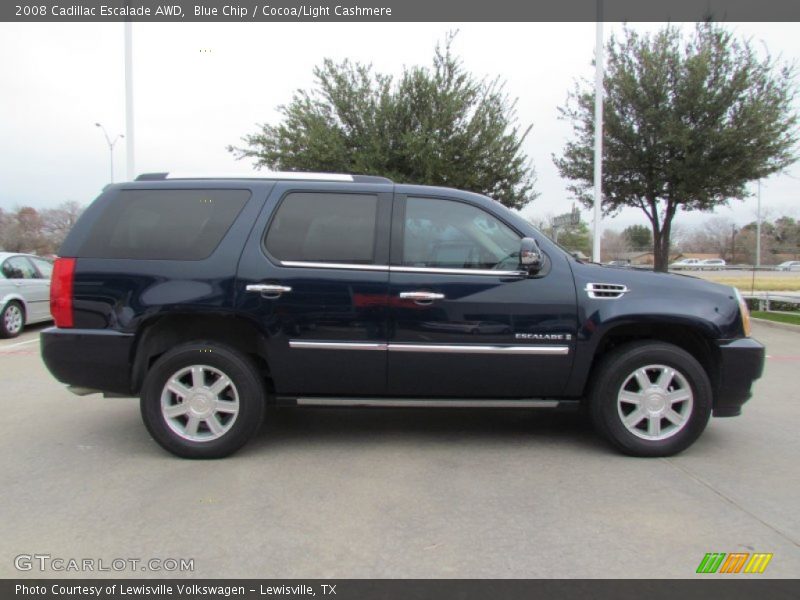 Blue Chip / Cocoa/Light Cashmere 2008 Cadillac Escalade AWD
