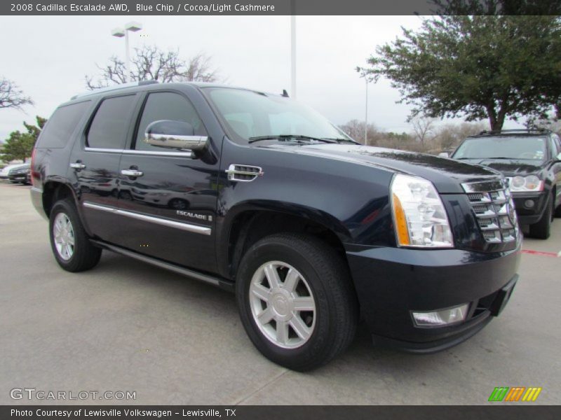 Blue Chip / Cocoa/Light Cashmere 2008 Cadillac Escalade AWD