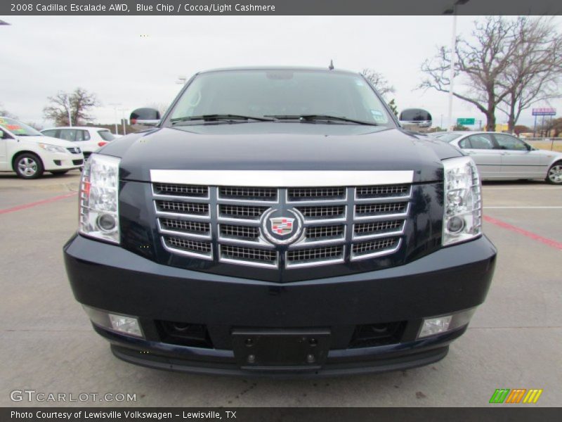 Blue Chip / Cocoa/Light Cashmere 2008 Cadillac Escalade AWD
