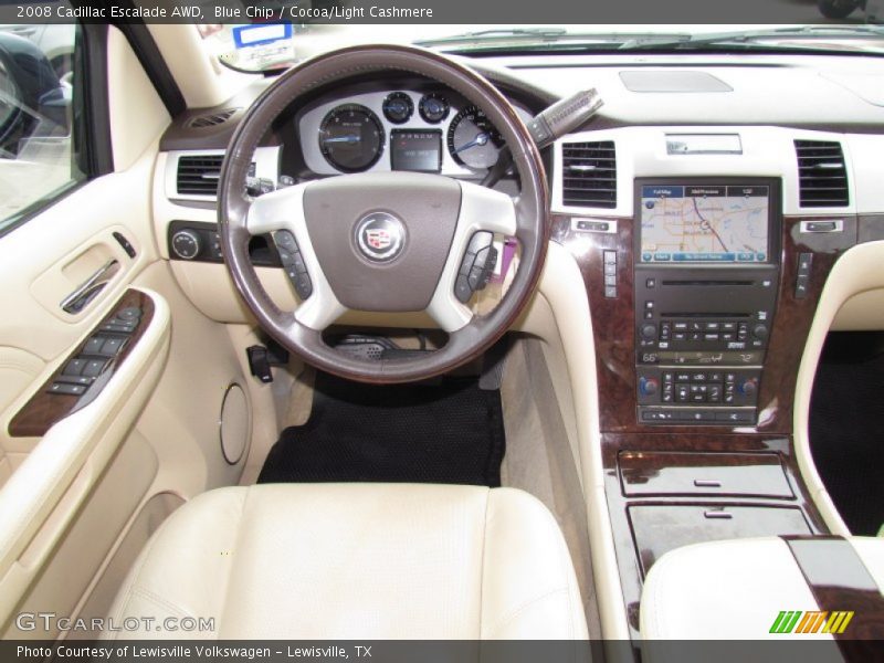Blue Chip / Cocoa/Light Cashmere 2008 Cadillac Escalade AWD