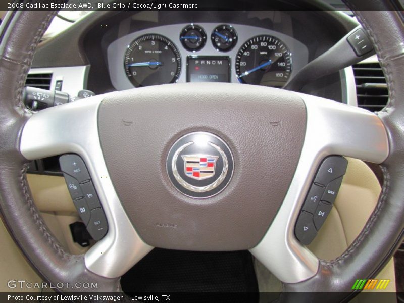 Blue Chip / Cocoa/Light Cashmere 2008 Cadillac Escalade AWD