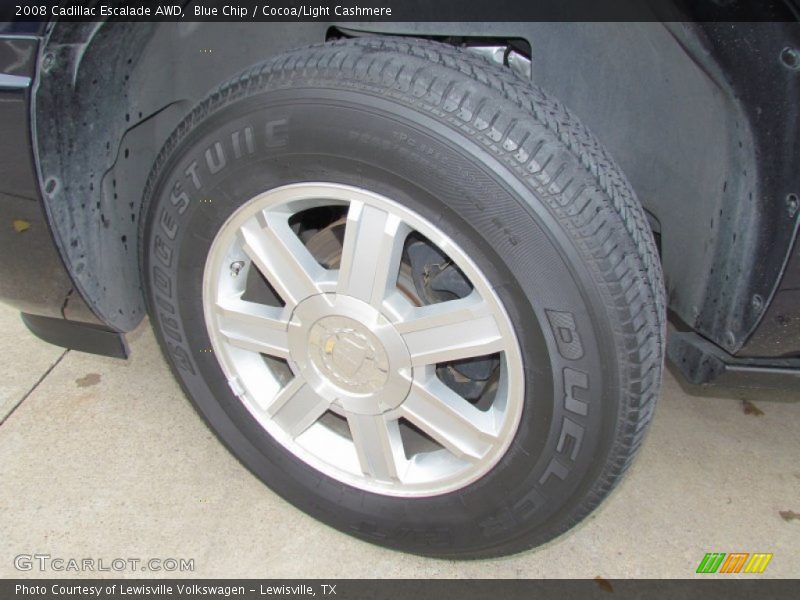 Blue Chip / Cocoa/Light Cashmere 2008 Cadillac Escalade AWD
