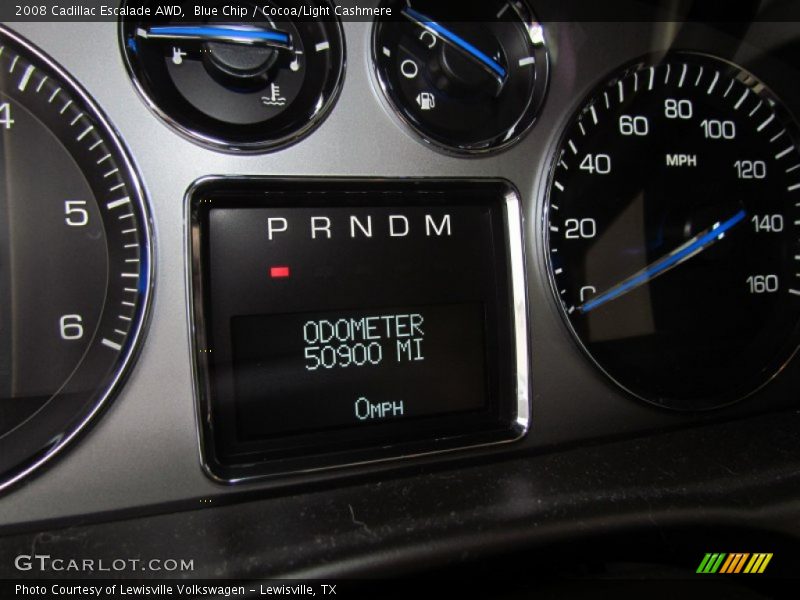 Blue Chip / Cocoa/Light Cashmere 2008 Cadillac Escalade AWD