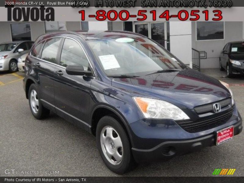 Royal Blue Pearl / Gray 2008 Honda CR-V LX