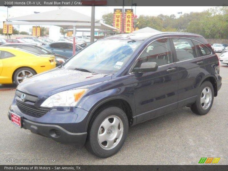 Royal Blue Pearl / Gray 2008 Honda CR-V LX