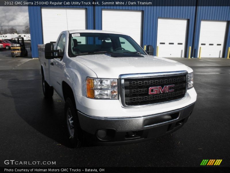 Summit White / Dark Titanium 2012 GMC Sierra 2500HD Regular Cab Utility Truck 4x4