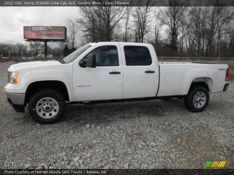 Summit White / Dark Titanium 2012 GMC Sierra 2500HD Crew Cab 4x4