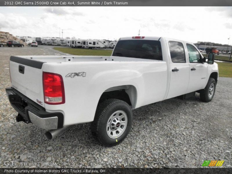 Summit White / Dark Titanium 2012 GMC Sierra 2500HD Crew Cab 4x4