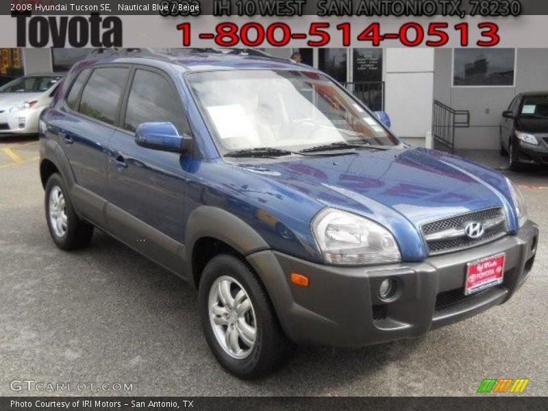 Nautical Blue / Beige 2008 Hyundai Tucson SE