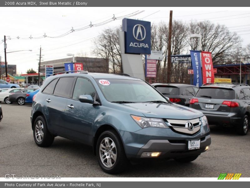 Steel Blue Metallic / Ebony 2008 Acura MDX