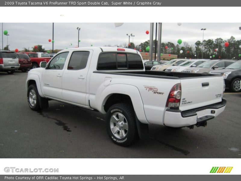 Super White / Graphite Gray 2009 Toyota Tacoma V6 PreRunner TRD Sport Double Cab