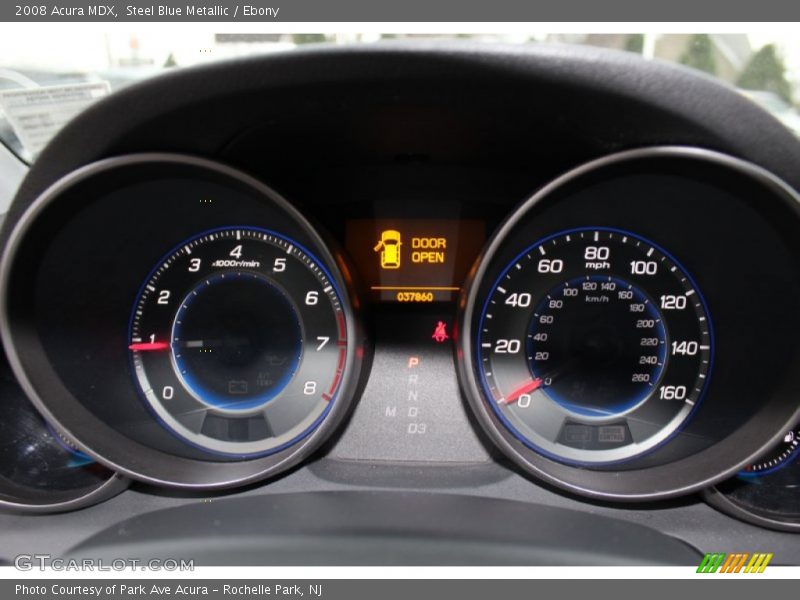 Steel Blue Metallic / Ebony 2008 Acura MDX