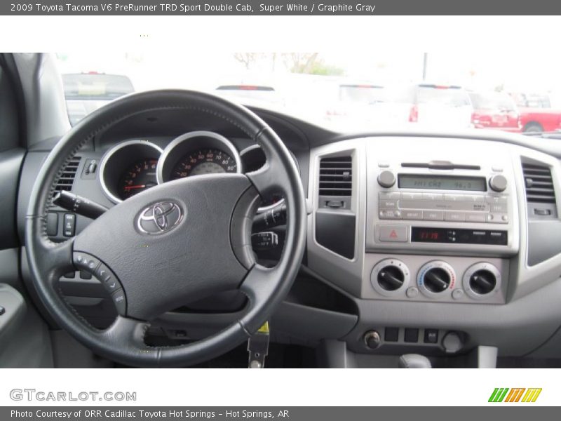 Super White / Graphite Gray 2009 Toyota Tacoma V6 PreRunner TRD Sport Double Cab