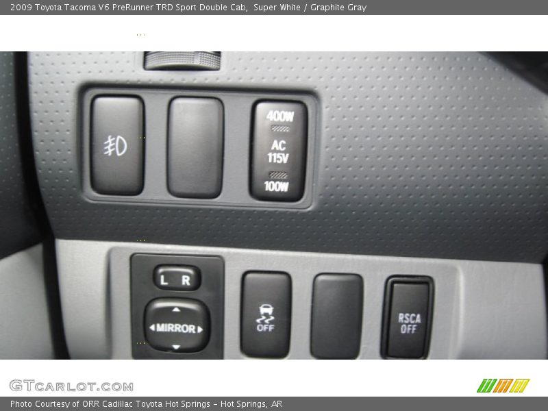 Super White / Graphite Gray 2009 Toyota Tacoma V6 PreRunner TRD Sport Double Cab