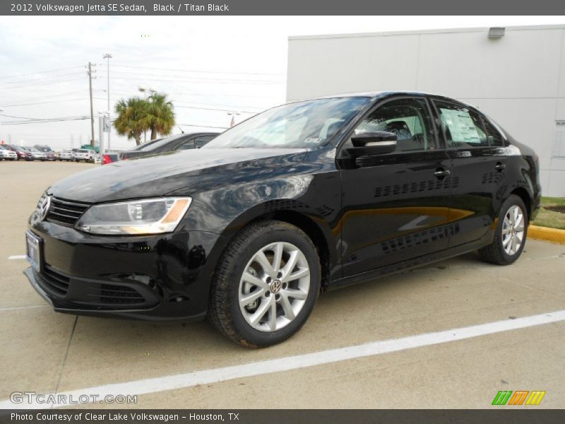 Black / Titan Black 2012 Volkswagen Jetta SE Sedan