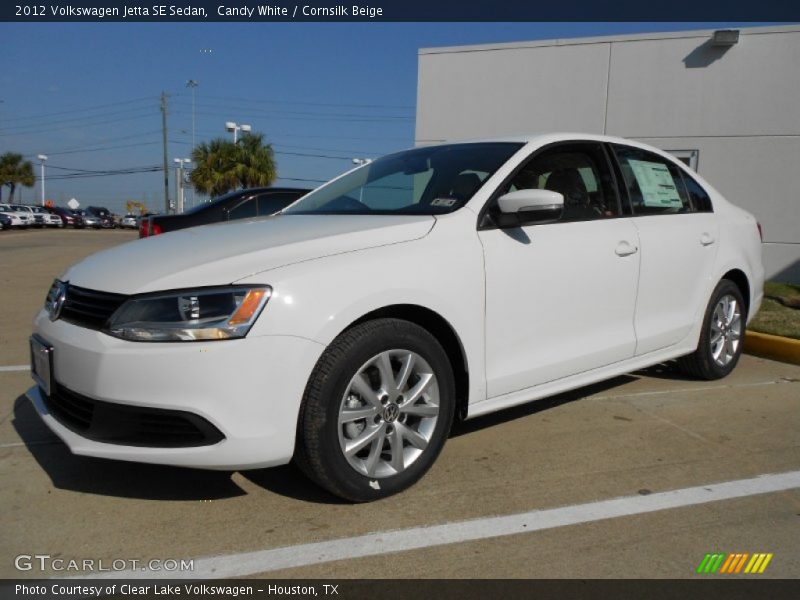 Candy White / Cornsilk Beige 2012 Volkswagen Jetta SE Sedan