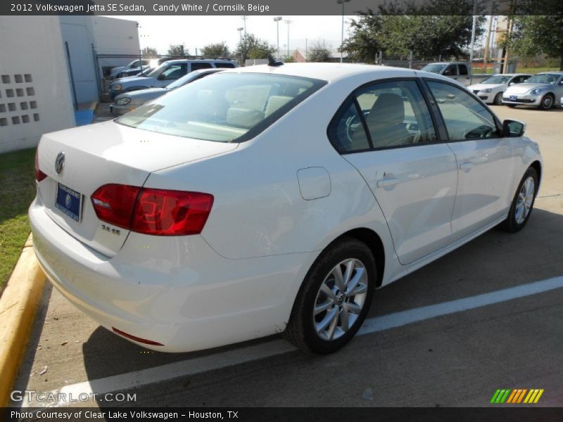 Candy White / Cornsilk Beige 2012 Volkswagen Jetta SE Sedan