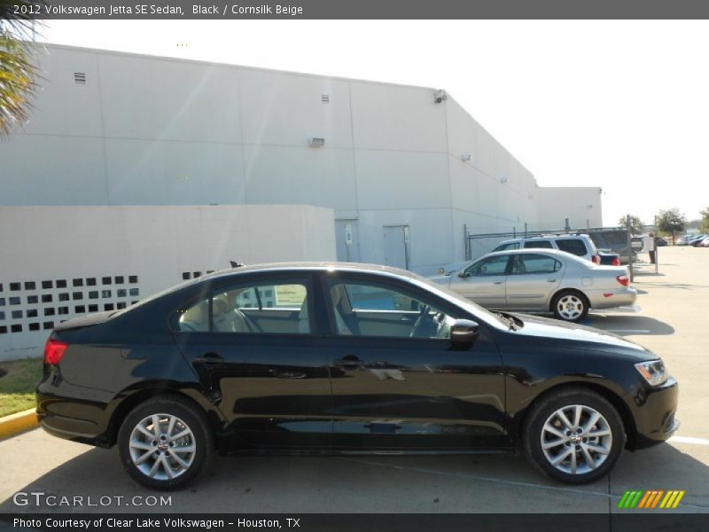 Black / Cornsilk Beige 2012 Volkswagen Jetta SE Sedan