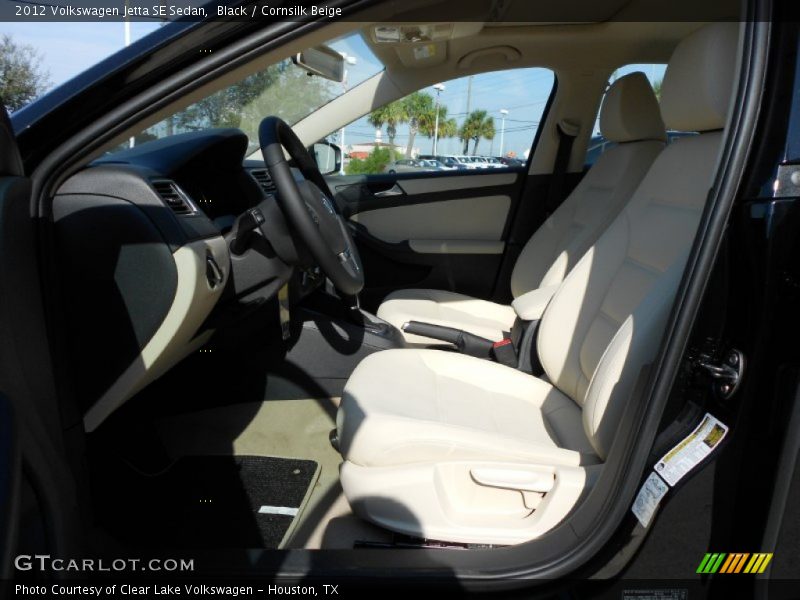 Black / Cornsilk Beige 2012 Volkswagen Jetta SE Sedan