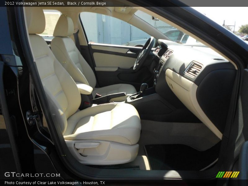 Black / Cornsilk Beige 2012 Volkswagen Jetta SE Sedan