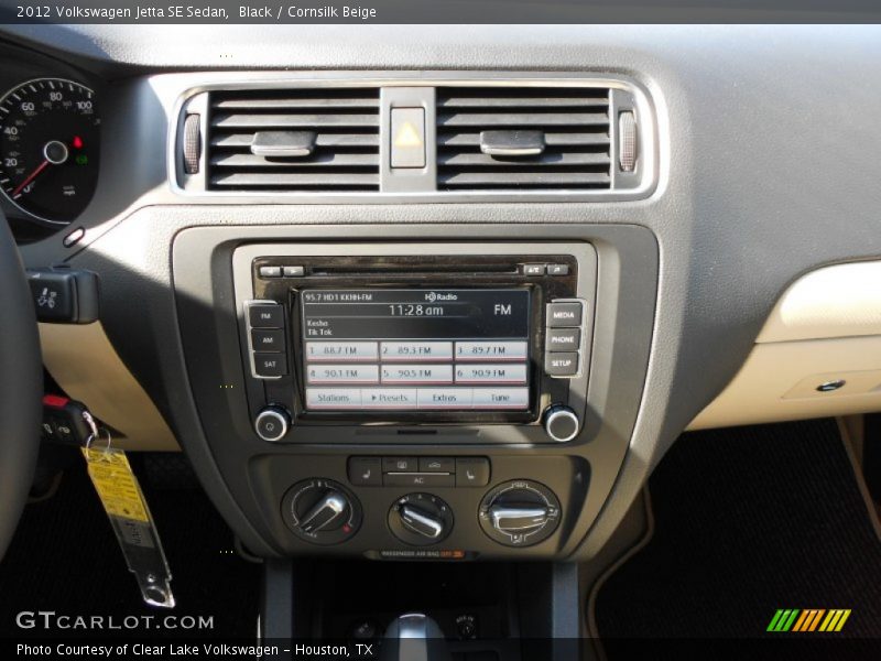 Black / Cornsilk Beige 2012 Volkswagen Jetta SE Sedan
