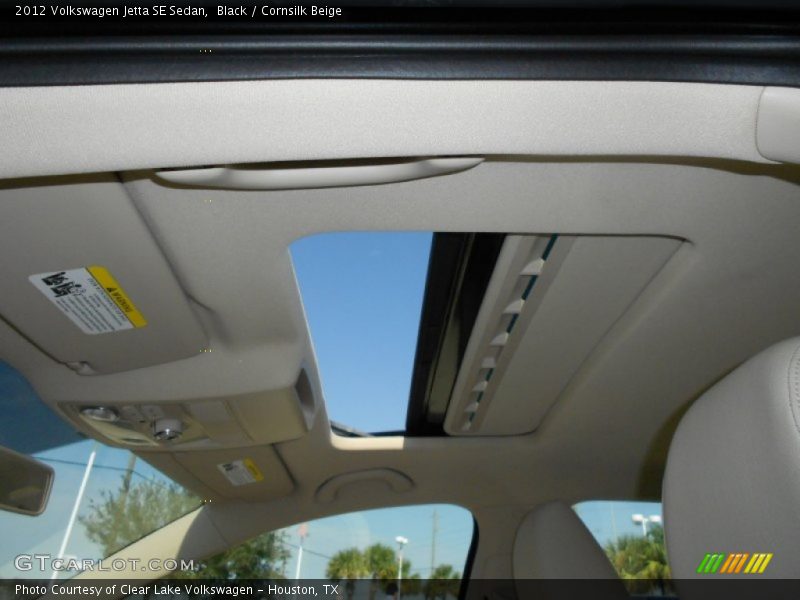 Black / Cornsilk Beige 2012 Volkswagen Jetta SE Sedan