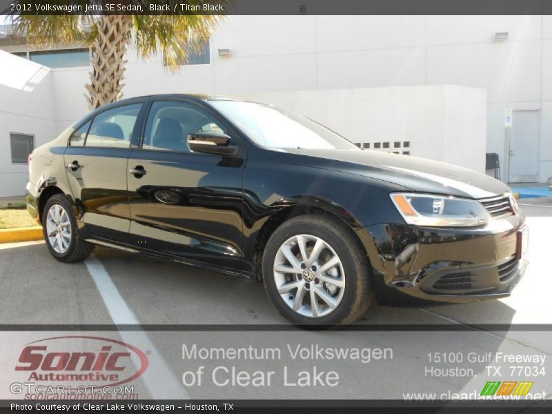 Black / Titan Black 2012 Volkswagen Jetta SE Sedan