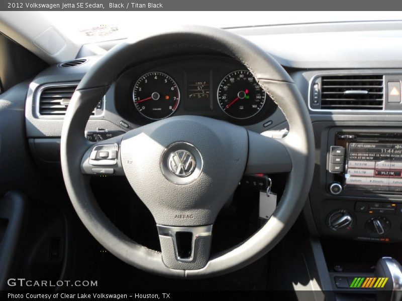 Black / Titan Black 2012 Volkswagen Jetta SE Sedan